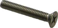 Value Collection - M4x0.70 Metric Coarse, 25mm OAL Phillips Drive Machine Screw - Flat Head, Grade 18-8 Stainless Steel, Uncoated, Without Washer - Americas Industrial Supply
