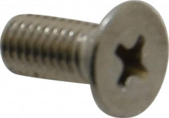 Value Collection - M5x0.80 Metric Coarse, 12mm OAL Phillips Drive Machine Screw - Flat Head, Grade 18-8 Stainless Steel, Uncoated, Without Washer - Americas Industrial Supply
