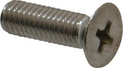 Value Collection - M5x0.80 Metric Coarse, 16mm OAL Phillips Drive Machine Screw - Flat Head, Grade 18-8 Stainless Steel, Uncoated, Without Washer - Americas Industrial Supply