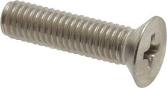 Value Collection - M5x0.80 Metric Coarse, 20mm OAL Phillips Drive Machine Screw - Flat Head, Grade 18-8 Stainless Steel, Uncoated, Without Washer - Americas Industrial Supply