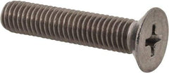 Value Collection - M5x0.80 Metric Coarse, 25mm OAL Phillips Drive Machine Screw - Flat Head, Grade 18-8 Stainless Steel, Uncoated, Without Washer - Americas Industrial Supply