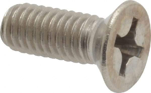 Value Collection - M6x1.00 Metric Coarse, 16mm OAL Phillips Drive Machine Screw - Flat Head, Grade 18-8 Stainless Steel, Uncoated, Without Washer - Americas Industrial Supply