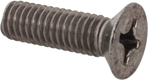Value Collection - M6x1.00 Metric Coarse, 20mm OAL Phillips Drive Machine Screw - Flat Head, Grade 18-8 Stainless Steel, Uncoated, Without Washer - Americas Industrial Supply