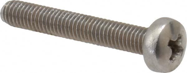 Value Collection - M3x0.50 Metric Coarse, 20mm Length Under Head Phillips Drive Machine Screw - Pan Head, Grade 18-8 Stainless Steel, Uncoated, Without Washer - Americas Industrial Supply