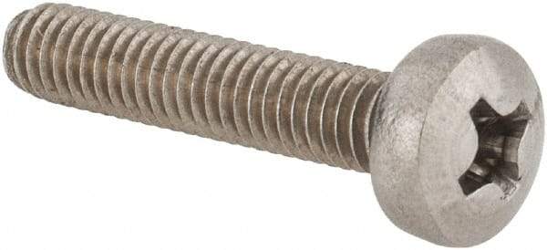 Value Collection - M4x0.70 Metric Coarse, 20mm Length Under Head Phillips Drive Machine Screw - Pan Head, Grade 18-8 Stainless Steel, Uncoated, Without Washer - Americas Industrial Supply