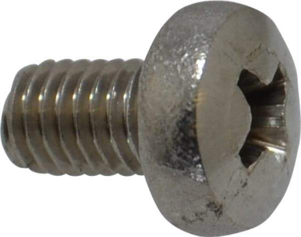 Value Collection - M5x0.80 Metric Coarse, 8mm Length Under Head Phillips Drive Machine Screw - Pan Head, Grade 18-8 Stainless Steel, Uncoated, Without Washer - Americas Industrial Supply