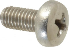 Value Collection - M5x0.80 Metric Coarse, 10mm Length Under Head Phillips Drive Machine Screw - Pan Head, Grade 18-8 Stainless Steel, Uncoated, Without Washer - Americas Industrial Supply