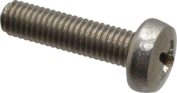 Value Collection - M5x0.80 Metric Coarse, 20mm Length Under Head Phillips Drive Machine Screw - Pan Head, Grade 18-8 Stainless Steel, Uncoated, Without Washer - Americas Industrial Supply