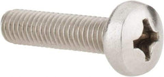 Value Collection - M6x1.00 Metric Coarse, 25mm Length Under Head Phillips Drive Machine Screw - Pan Head, Grade 18-8 Stainless Steel, Uncoated, Without Washer - Americas Industrial Supply