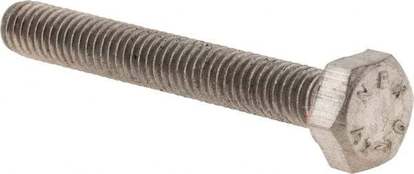 Value Collection - M4x0.70mm Metric Coarse, 30mm Length Under Head Hex Head Cap Screw - Fully Threaded, Grade 18-8 & Austenitic A2 Stainless Steel, 7mm Hex - Americas Industrial Supply