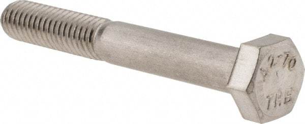 Value Collection - M6x1.00mm Metric Coarse, 45mm Length Under Head Hex Head Cap Screw - Partially Threaded, Grade 18-8 & Austenitic A2 Stainless Steel, 10mm Hex - Americas Industrial Supply