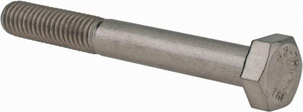 Value Collection - M6x1.00mm Metric Coarse, 50mm Length Under Head Hex Head Cap Screw - Partially Threaded, Grade 18-8 & Austenitic A2 Stainless Steel, 10mm Hex - Americas Industrial Supply