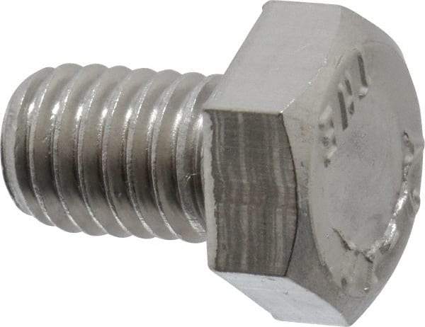 Value Collection - M8x1.25mm Metric Coarse, 12mm Length Under Head Hex Head Cap Screw - Fully Threaded, Grade 18-8 & Austenitic A2 Stainless Steel, 13mm Hex - Americas Industrial Supply