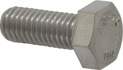 Value Collection - M8x1.25mm Metric Coarse, 20mm Length Under Head Hex Head Cap Screw - Fully Threaded, Grade 18-8 & Austenitic A2 Stainless Steel, 13mm Hex - Americas Industrial Supply