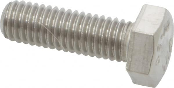 Value Collection - M8x1.25mm Metric Coarse, 25mm Length Under Head Hex Head Cap Screw - Fully Threaded, Grade 18-8 & Austenitic A2 Stainless Steel, 13mm Hex - Americas Industrial Supply