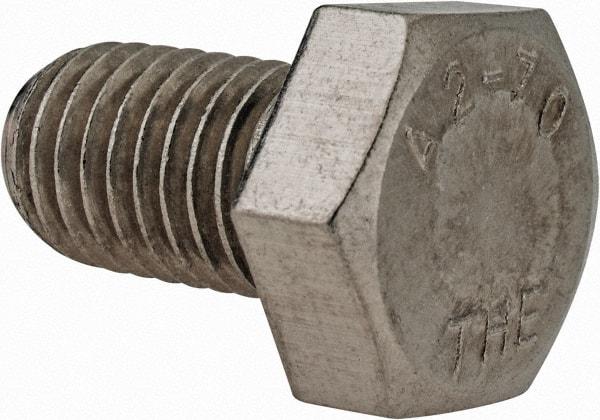 Value Collection - M12x1.75mm Metric Coarse, 20mm Length Under Head Hex Head Cap Screw - Fully Threaded, Grade 18-8 & Austenitic A2 Stainless Steel, 19mm Hex - Americas Industrial Supply