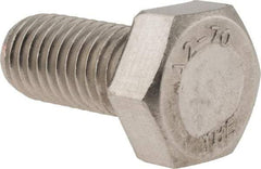 Value Collection - M12x1.75mm Metric Coarse, 25mm Length Under Head Hex Head Cap Screw - Fully Threaded, Grade 18-8 & Austenitic A2 Stainless Steel, 19mm Hex - Americas Industrial Supply