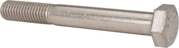 Value Collection - M12x1.75mm Metric Coarse, 90mm Length Under Head Hex Head Cap Screw - Partially Threaded, Grade 18-8 & Austenitic A2 Stainless Steel, 19mm Hex - Americas Industrial Supply