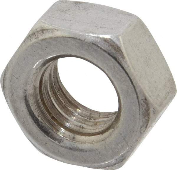 Value Collection - M8x1.25 Stainless Steel Right Hand Hex Nut - 13mm Across Flats, 6.5mm High, Uncoated - Americas Industrial Supply