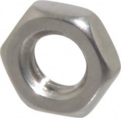 Value Collection - M6x1.00 Metric Coarse Stainless Steel Right Hand Hex Jam Nut - 10mm Across Flats, 3.2mm High, Uncoated - Americas Industrial Supply