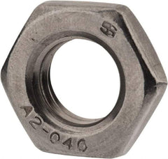 Value Collection - M12x1.75 Metric Coarse Stainless Steel Right Hand Hex Jam Nut - 19mm Across Flats, 6mm High, Uncoated - Americas Industrial Supply