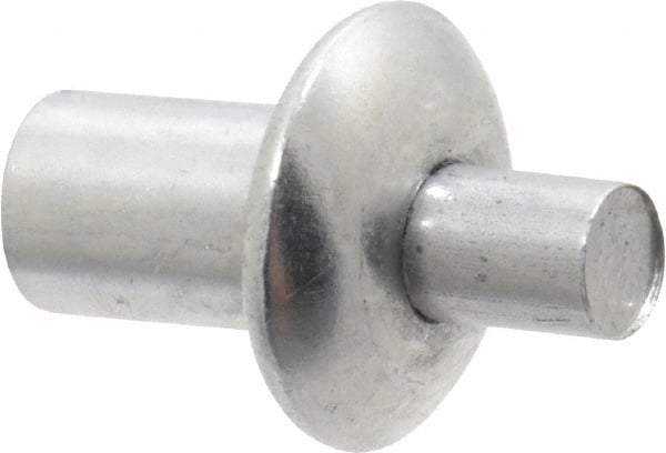 Made in USA - Universal Head Aluminum Alloy Drive Blind Rivet - Aluminum Alloy Mandrel, 0.078" to 1/8" Grip, 3/8" Head Diam, 0.191" to 0.219" Hole Diam, 0.281" Length Under Head, 3/16" Body Diam - Americas Industrial Supply