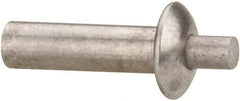 Made in USA - Universal Head Aluminum Alloy Drive Blind Rivet - Aluminum Alloy Mandrel, 0.453" to 1/2" Grip, 3/8" Head Diam, 0.191" to 0.219" Hole Diam, 0.656" Length Under Head, 3/16" Body Diam - Americas Industrial Supply