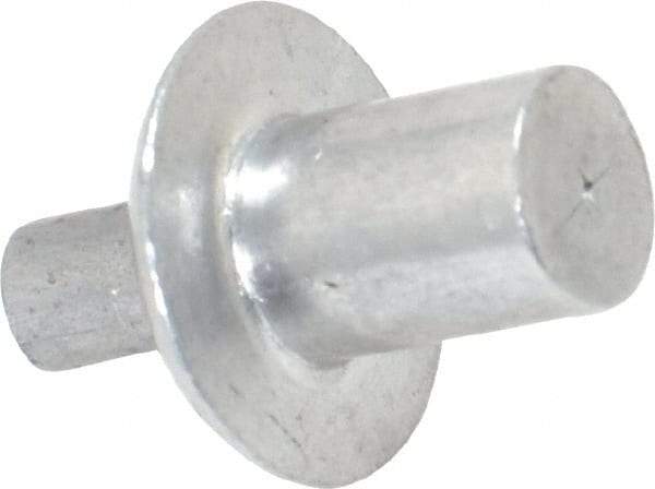 Made in USA - Universal Head Aluminum Alloy Drive Blind Rivet - Aluminum Alloy Mandrel, 0.141" to 3/16" Grip, 1/2" Head Diam, 0.266" to 0.281" Hole Diam, 0.344" Length Under Head, 1/4" Body Diam - Americas Industrial Supply