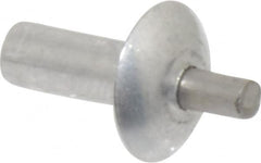 Made in USA - Brazier Head Aluminum Alloy Drive Blind Rivet - Stainless Steel Mandrel, 0.203" to 7/32" Grip, 0.312" Head Diam, 0.128" to 0.14" Hole Diam, 0.313" Length Under Head, 1/8" Body Diam - Americas Industrial Supply