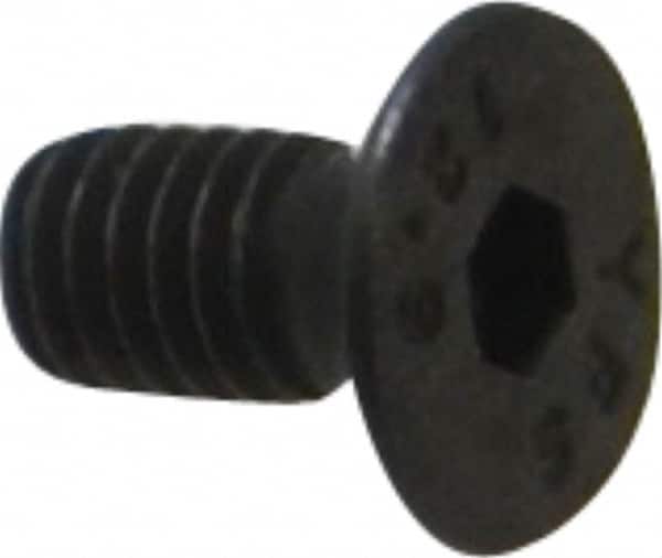 Value Collection - M4x0.70 Metric Coarse Hex Socket Drive, 90° Flat Screw - Grade 12.9 Alloy Steel, Black Oxide Finish, Fully Threaded, 8mm OAL - Americas Industrial Supply