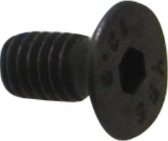 Value Collection - M4x0.70 Metric Coarse Hex Socket Drive, 90° Flat Screw - Grade 12.9 Alloy Steel, Black Oxide Finish, Fully Threaded, 8mm OAL - Americas Industrial Supply