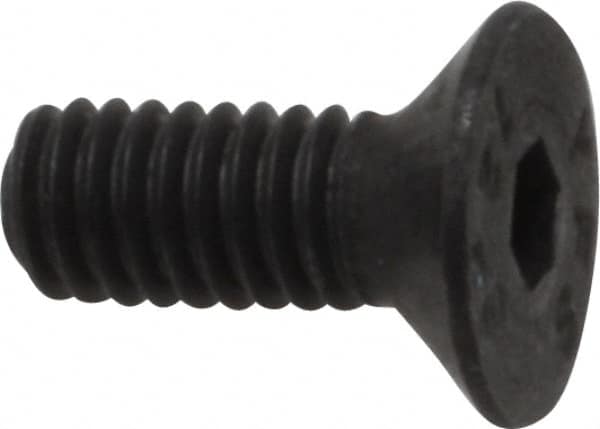 Value Collection - M4x0.70 Metric Coarse Hex Socket Drive, 90° Flat Screw - Grade 12.9 Alloy Steel, Black Oxide Finish, Fully Threaded, 10mm OAL - Americas Industrial Supply