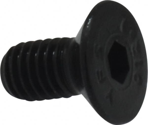 Value Collection - M5x0.80 Metric Coarse Hex Socket Drive, 90° Flat Screw - Grade 12.9 Alloy Steel, Black Oxide Finish, Fully Threaded, 10mm OAL - Americas Industrial Supply