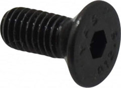 Value Collection - M5x0.80 Metric Coarse Hex Socket Drive, 90° Flat Screw - Grade 12.9 Alloy Steel, Black Oxide Finish, Fully Threaded, 12mm OAL - Americas Industrial Supply