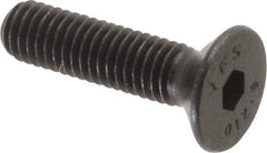 Value Collection - M5x0.80 Metric Coarse Hex Socket Drive, 90° Flat Screw - Grade 12.9 Alloy Steel, Black Oxide Finish, Fully Threaded, 20mm OAL - Americas Industrial Supply