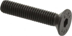 Value Collection - M5x0.80 Metric Coarse Hex Socket Drive, 90° Flat Screw - Grade 12.9 Alloy Steel, Black Oxide Finish, Fully Threaded, 25mm OAL - Americas Industrial Supply