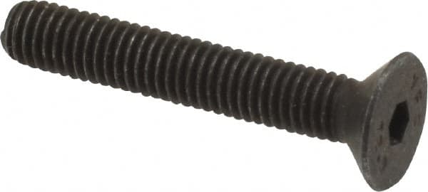 Value Collection - M5x0.80 Metric Coarse Hex Socket Drive, 90° Flat Screw - Grade 12.9 Alloy Steel, Black Oxide Finish, Fully Threaded, 30mm OAL - Americas Industrial Supply