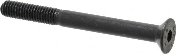 Value Collection - M5x0.80 Metric Coarse Hex Socket Drive, 90° Flat Screw - Grade 12.9 Alloy Steel, Black Oxide Finish, Partially Threaded, 50mm OAL - Americas Industrial Supply