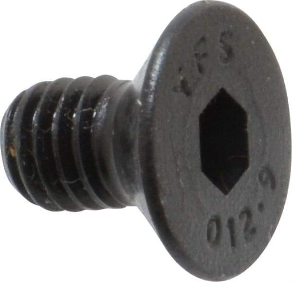 Value Collection - M6x1.00 Metric Coarse Hex Socket Drive, 90° Flat Screw - Grade 12.9 Alloy Steel, Black Oxide Finish, Fully Threaded, 10mm OAL - Americas Industrial Supply