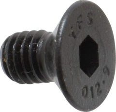 Value Collection - M6x1.00 Metric Coarse Hex Socket Drive, 90° Flat Screw - Grade 12.9 Alloy Steel, Black Oxide Finish, Fully Threaded, 10mm OAL - Americas Industrial Supply