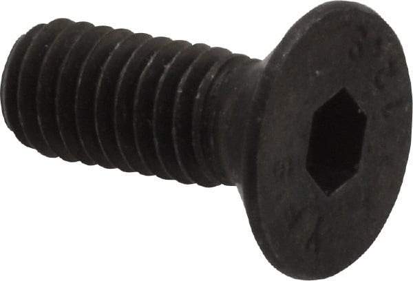 Value Collection - M6x1.00 Metric Coarse Hex Socket Drive, 90° Flat Screw - Grade 12.9 Alloy Steel, Black Oxide Finish, Fully Threaded, 16mm OAL - Americas Industrial Supply