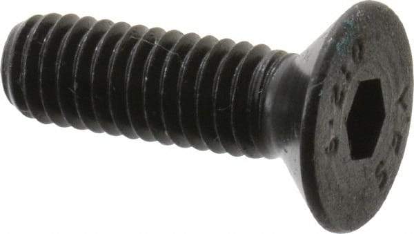 Value Collection - M6x1.00 Metric Coarse Hex Socket Drive, 90° Flat Screw - Grade 12.9 Alloy Steel, Black Oxide Finish, Fully Threaded, 20mm OAL - Americas Industrial Supply