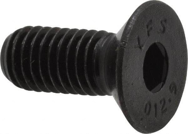 Value Collection - M8x1.25 Metric Coarse Hex Socket Drive, 90° Flat Screw - Grade 12.9 Alloy Steel, Black Oxide Finish, Fully Threaded, 20mm OAL - Americas Industrial Supply