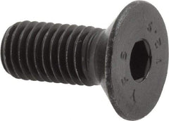 Value Collection - M10x1.50 Metric Coarse Hex Socket Drive, 90° Flat Screw - Grade 12.9 Alloy Steel, Black Oxide Finish, Fully Threaded, 25mm OAL - Americas Industrial Supply