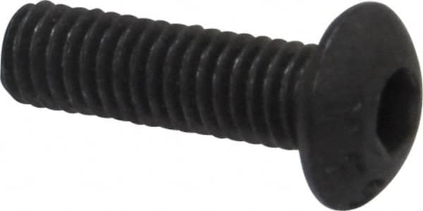Value Collection - M3x0.50 Metric Coarse Hex Socket Drive, Button Screw - Grade 12.9 Alloy Steel, Black Oxide Finish, Fully Threaded, 10mm Length Under Head - Americas Industrial Supply
