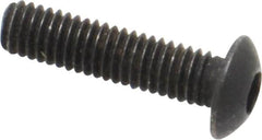 Value Collection - M3x0.50 Metric Coarse Hex Socket Drive, Button Screw - Grade 12.9 Alloy Steel, Black Oxide Finish, Fully Threaded, 12mm Length Under Head - Americas Industrial Supply
