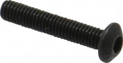 Value Collection - M3x0.50 Metric Coarse Hex Socket Drive, Button Screw - Grade 12.9 Alloy Steel, Black Oxide Finish, Fully Threaded, 16mm Length Under Head - Americas Industrial Supply