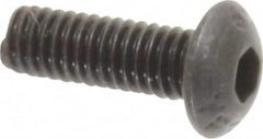 Value Collection - M4x0.70 Metric Coarse Hex Socket Drive, Button Screw - Grade 12.9 Alloy Steel, Black Oxide Finish, Fully Threaded, 12mm Length Under Head - Americas Industrial Supply