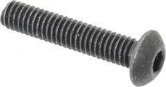 Value Collection - M4x0.70 Metric Coarse Hex Socket Drive, Button Screw - Grade 10.9 Alloy Steel, Black Oxide Finish, Fully Threaded, 20mm Length Under Head - Americas Industrial Supply