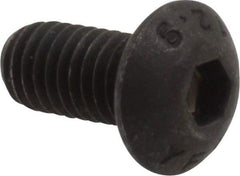 Value Collection - M5x0.80 Metric Coarse Hex Socket Drive, Button Screw - Grade 12.9 Alloy Steel, Black Oxide Finish, Fully Threaded, 10mm Length Under Head - Americas Industrial Supply